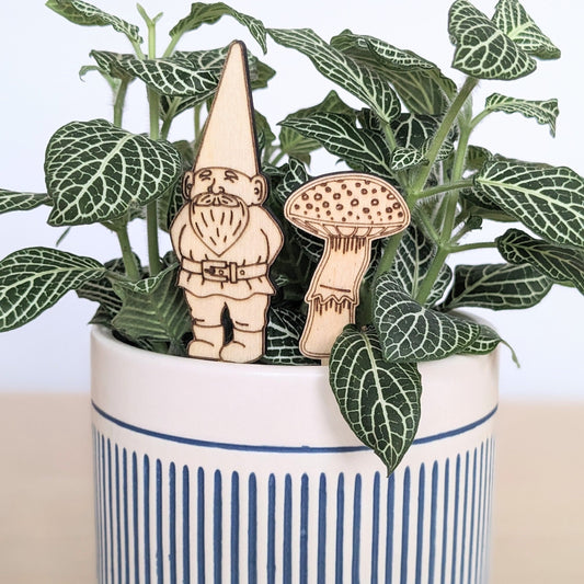Gnome and Mushroom Plant Pal Accessories