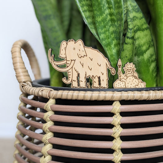 Woolly Mammoth and Caveman Plant Pal Accessories