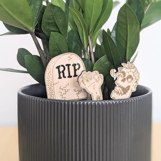 Zombie and Gravestone Plant Pal Accessories